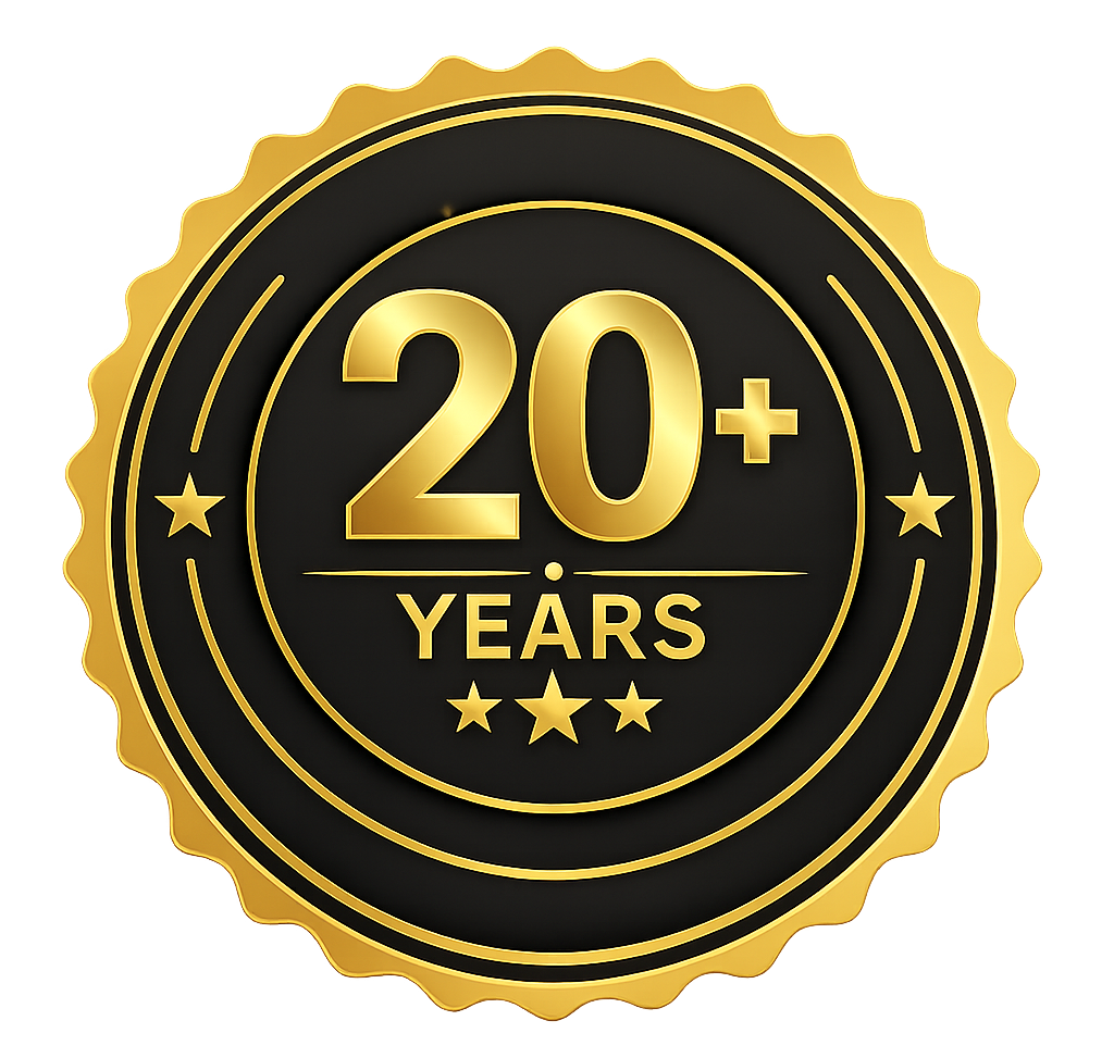 20 YEARS EXPERIENCE BADGE